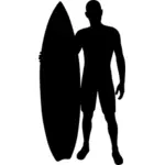 Surfař silueta