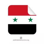 العلم السوري على ملصق تقشير