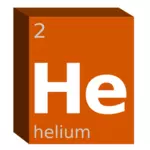 Helium chemisches Symbol