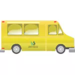 Food delivery truck vector clip art