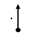 Levá mezník TSD vektor znamení