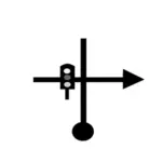 Signal take right road TSD vector sign