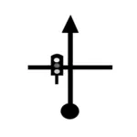 Signál se rovná cesta TSD vektor znamení