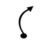 Steep curve right TSD vector sign