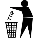 Smettere di illustrazione vettoriale TTIP