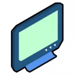 Roto color TV set vector de la imagen