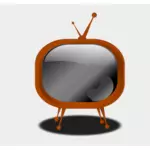 Certoon vector tekening van een TV-toestel