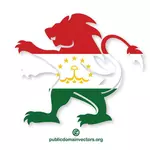 タジキスタンの国旗を紋章します。