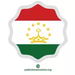 Bandeira do Tadjiquistão em forma redonda