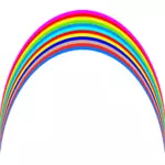 Vector clip art of arched rainbow