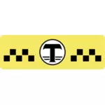 ClipArt vettoriali emblema di taxi sovietico