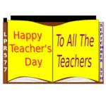Teachers day card vector image