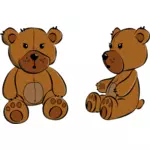 Vector image of stitched teddy bear