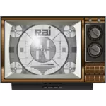 Old television set vector image