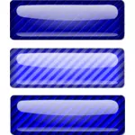 Drie gestripte donker blauwe rechthoeken vector illustraties