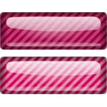Twee gestripte roze vierkanten vector tekening