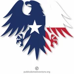 得克萨斯国旗预示着鹰