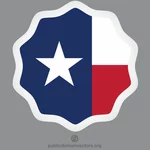Adesivo de bandeira do Texas