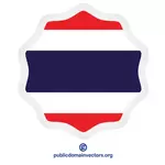 Thailand flagg klistremerke 2