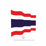 Vektör Tayland bayrağı sallayarak