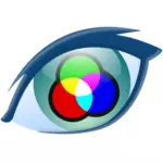 Vector graphics of multi color sign icon
