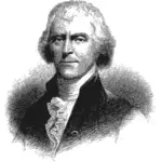 Illustrazione vettoriale di Thomas Jefferson ritratto