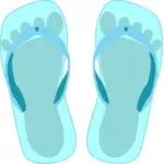 Vector afbeelding van lichte blauwe slipper