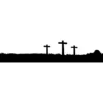 Three crosses silhouette