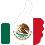 Daumen nach oben, mit mexikanischen Flagge