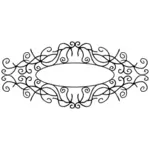 Desenho da moldura decorativa título vetorial