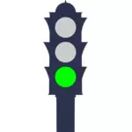 Trafikljus med grön