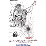宝物島海賊地図ベクトル クリップ アート