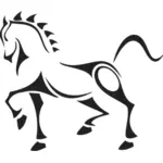 Vector clip art of tribal horse