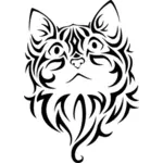 Tattoo cat vector image