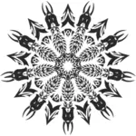 Vector tekening van tribal mandala ontwerp