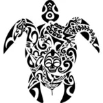 Tribal schildpad vector tekening