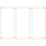 Driebladige brochure-vectorafbeeldingen met sjabloon