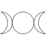 Simbol Wiccan linia arta grafică vectorială