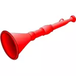 Vektorgrafikk av røde horn fløyte