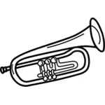 Trumpet line art vektor illustration