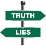 Wahrheit und Lüge-Vektor-Bild