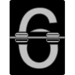 Mekanisk Alarmklokke nummer seks flis vektor image