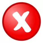 Ícone de vetor da Cruz Vermelha não OK