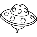 Simple UFO line art vector illustration