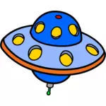Colored UFO vector clip art