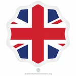 Etiqueta da bandeira de Reino Unido