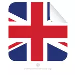Bandera de la etiqueta engomada de UK