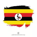 Bandierina verniciata dell'Uganda