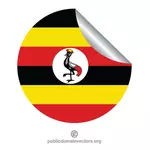 Etiqueta engomada con bandera de Uganda