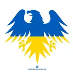 Symbol med Ukrainas flagg